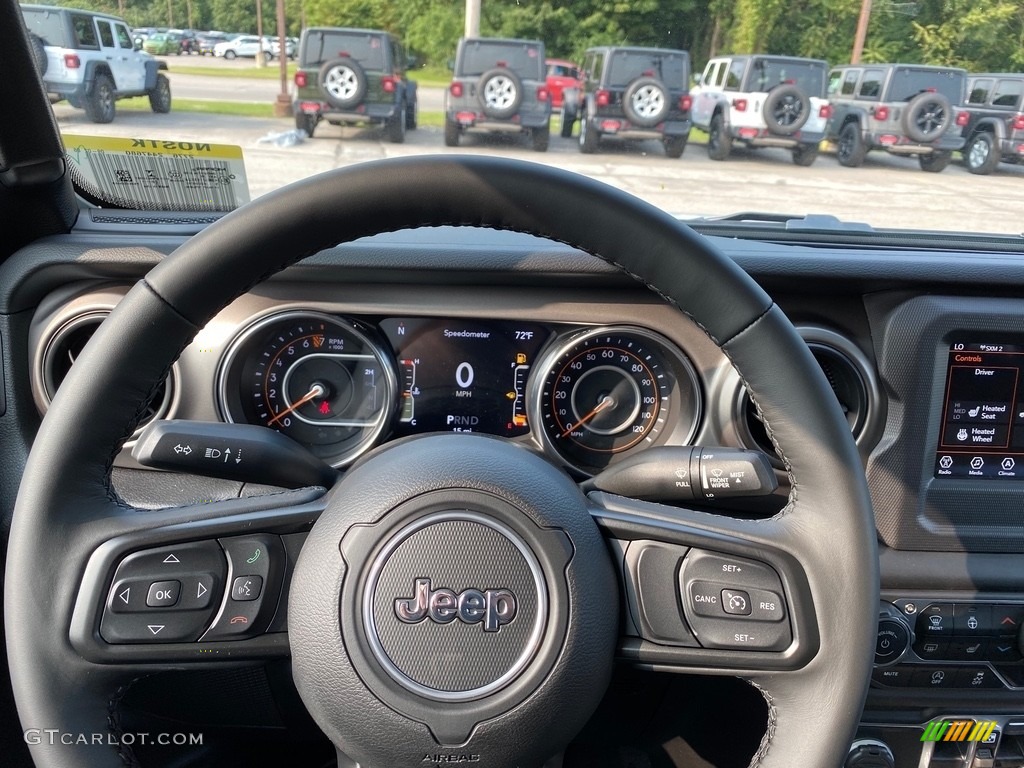 2021 Jeep Gladiator Willys 4x4 Black Steering Wheel Photo #139563017