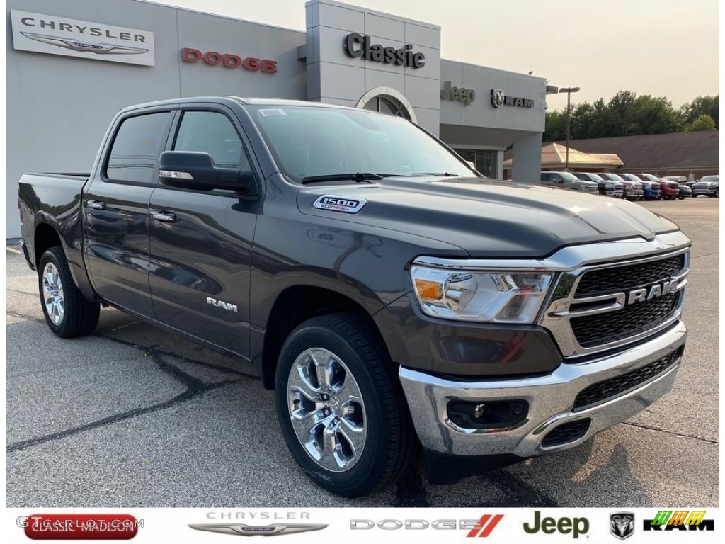 2020 1500 Big Horn Crew Cab 4x4 - Granite Crystal Metallic / Black/Diesel Gray photo #1