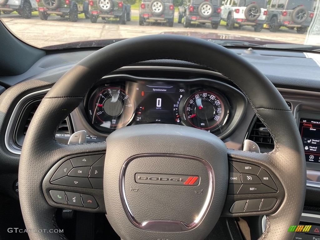 2020 Dodge Challenger GT AWD Black Steering Wheel Photo #139563623