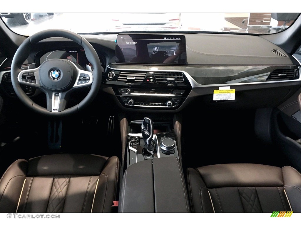 2021 BMW 5 Series M550i xDrive Sedan Mocha Dashboard Photo #139564025