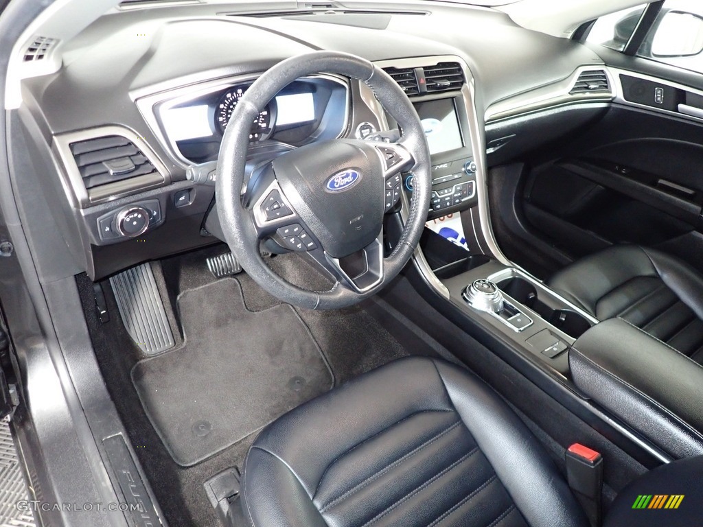 Ebony Interior 2019 Ford Fusion SEL Photo #139564766