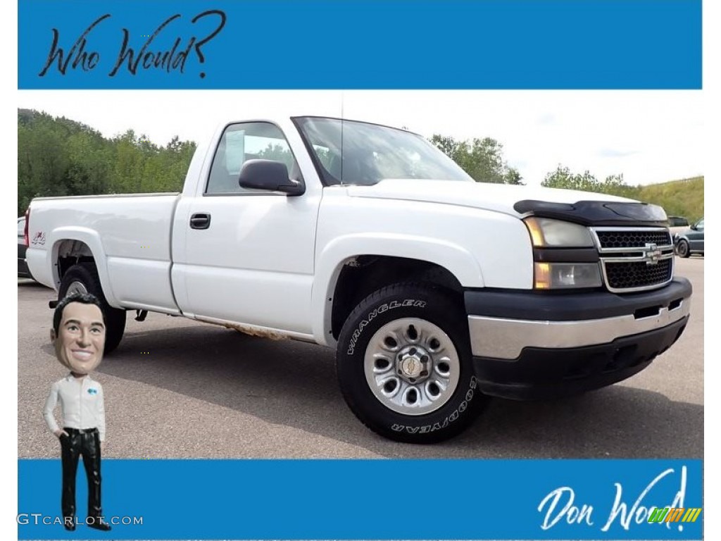 2006 Silverado 1500 Work Truck Regular Cab 4x4 - Summit White / Dark Charcoal photo #1