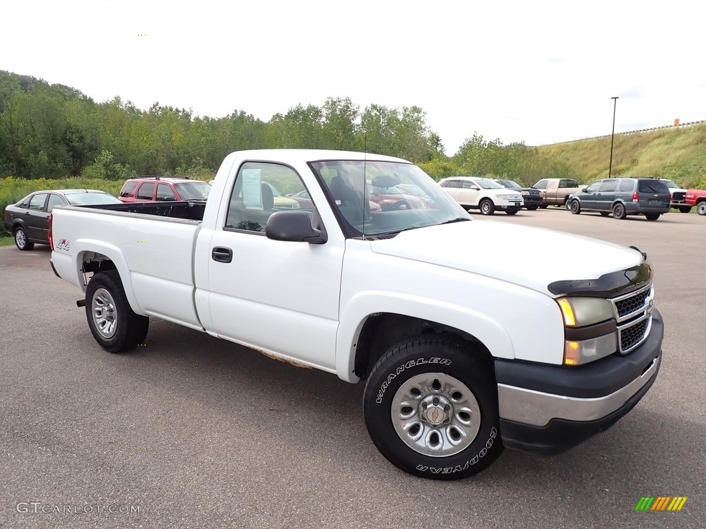 Summit White 2006 Chevrolet Silverado 1500 Work Truck Regular Cab 4x4 Exterior Photo #139566149