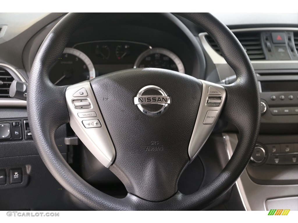 2013 Nissan Sentra SV Charcoal Steering Wheel Photo #139566488