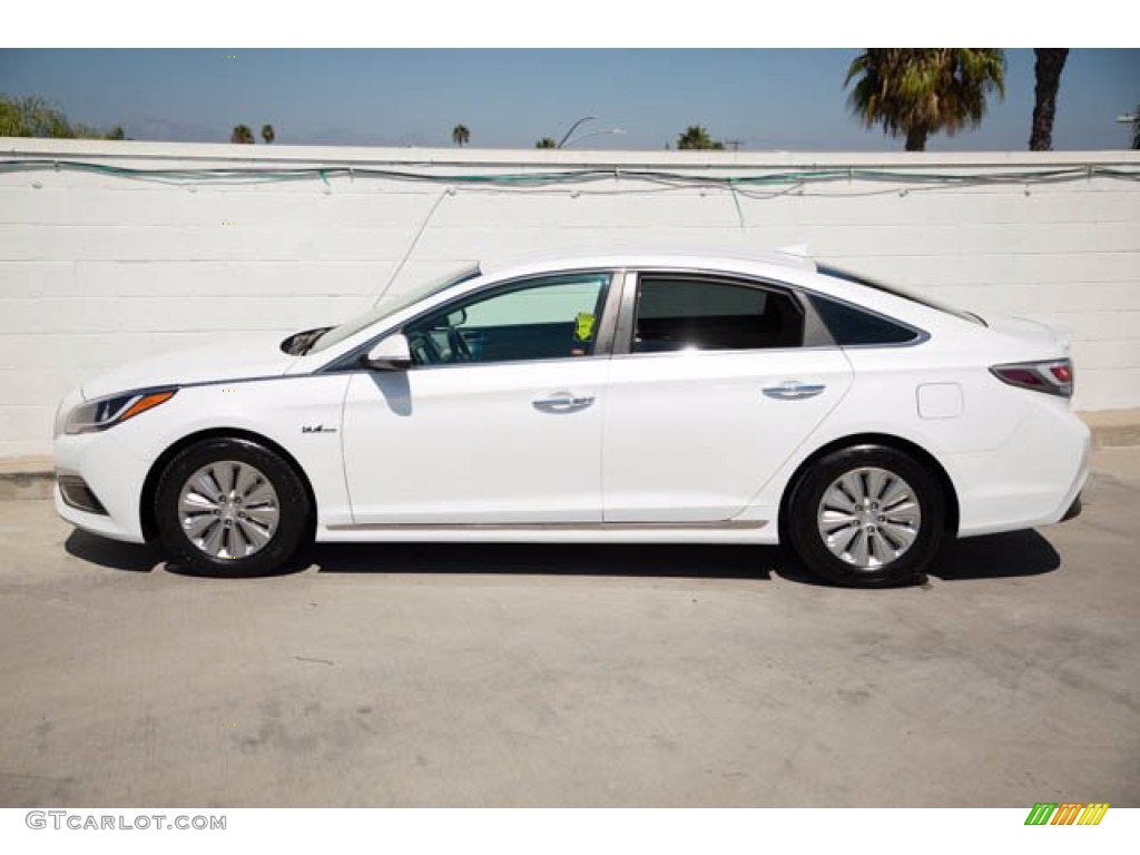 Hyper White 2017 Hyundai Sonata SE Hybrid Exterior Photo #139566533