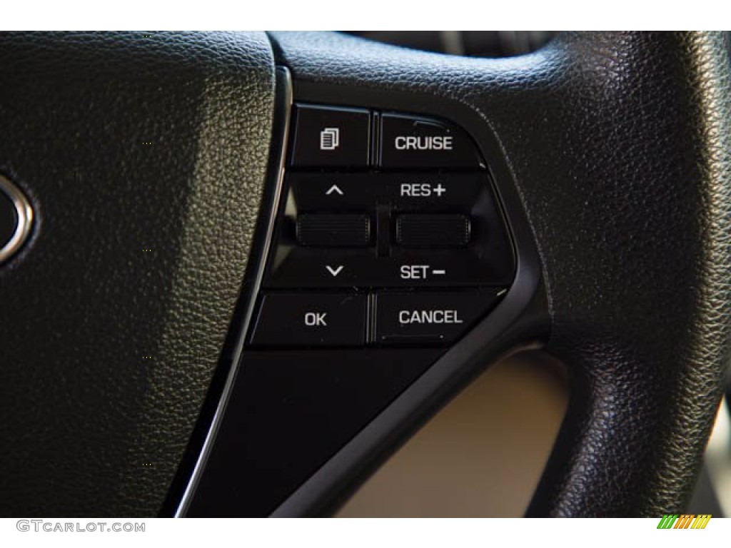 2017 Hyundai Sonata SE Hybrid Beige Steering Wheel Photo #139566650