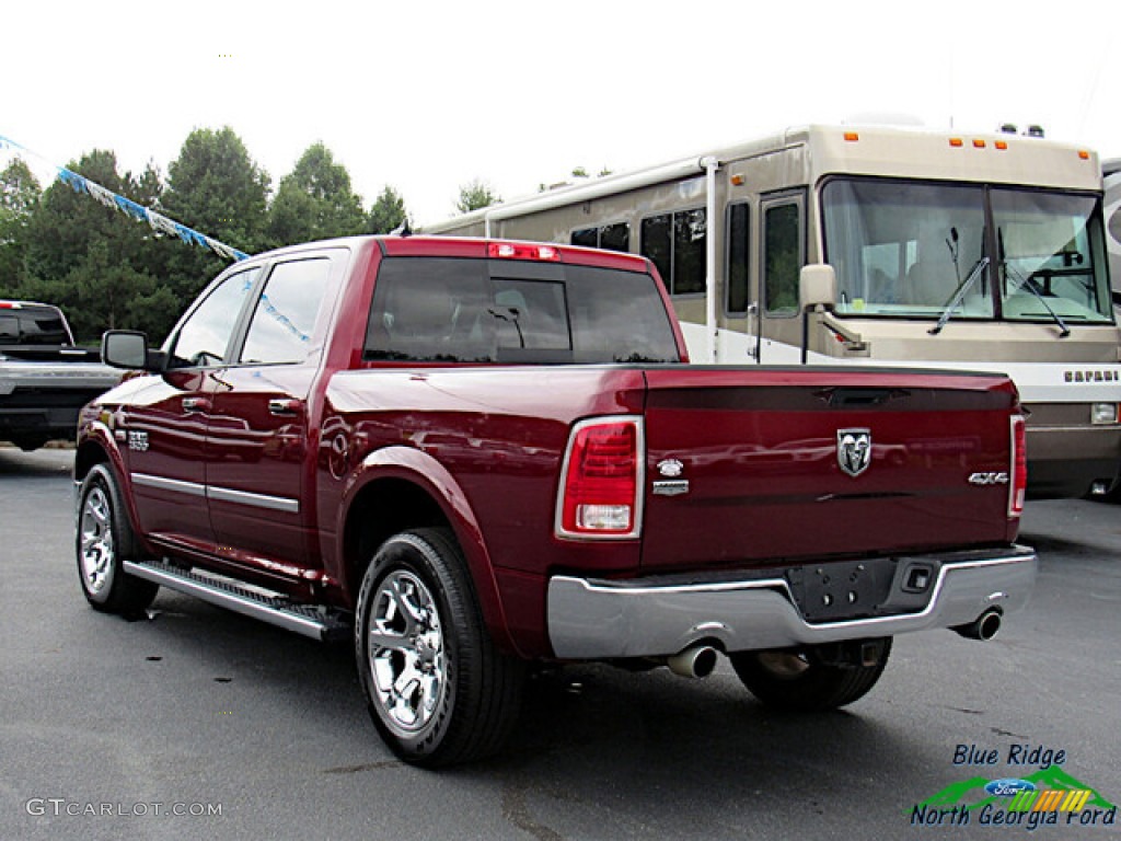 2018 1500 Laramie Crew Cab 4x4 - Delmonico Red Pearl / Canyon Brown/Light Frost Beige photo #3