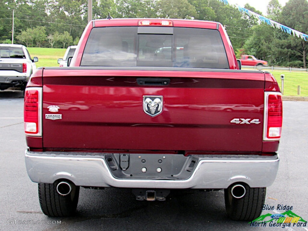2018 1500 Laramie Crew Cab 4x4 - Delmonico Red Pearl / Canyon Brown/Light Frost Beige photo #4