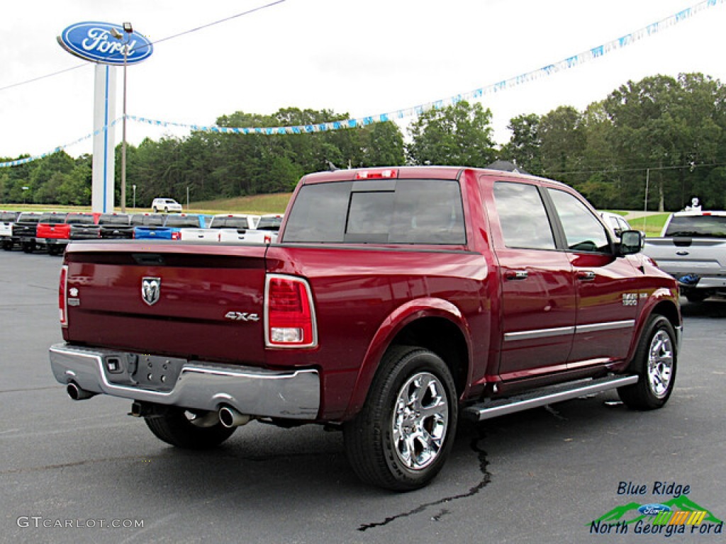 2018 1500 Laramie Crew Cab 4x4 - Delmonico Red Pearl / Canyon Brown/Light Frost Beige photo #5