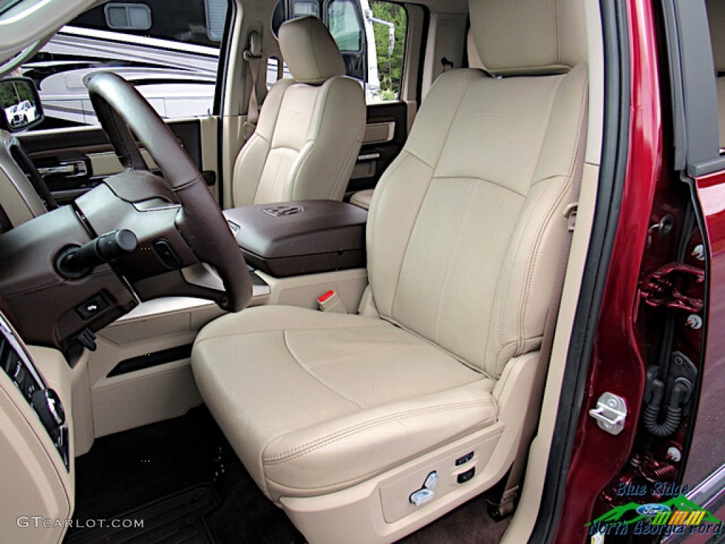 2018 1500 Laramie Crew Cab 4x4 - Delmonico Red Pearl / Canyon Brown/Light Frost Beige photo #11