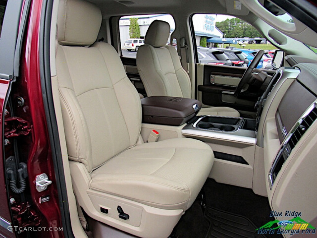 2018 1500 Laramie Crew Cab 4x4 - Delmonico Red Pearl / Canyon Brown/Light Frost Beige photo #12