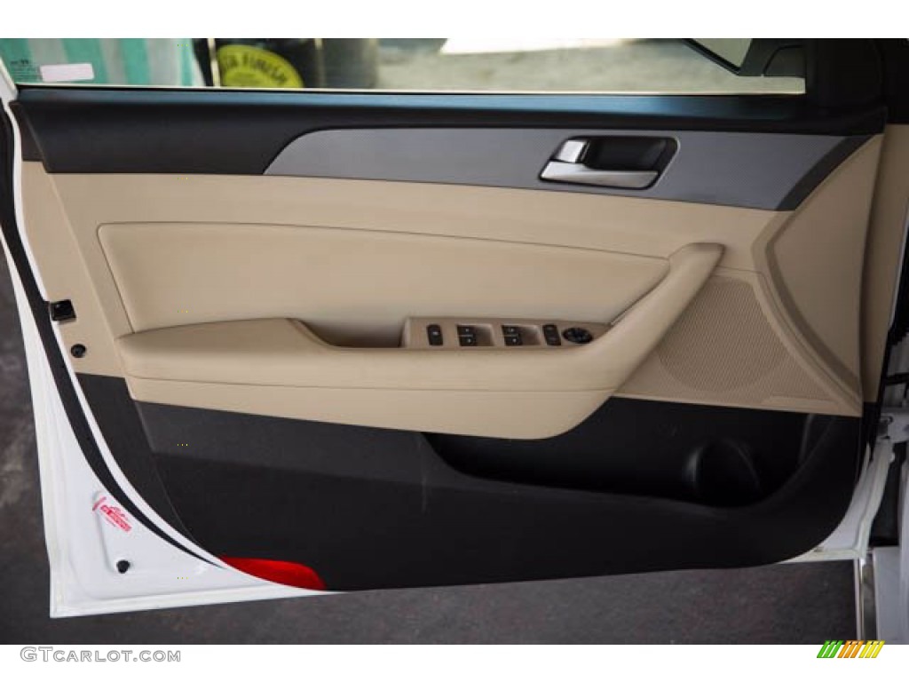 2017 Hyundai Sonata SE Hybrid Beige Door Panel Photo #139566872