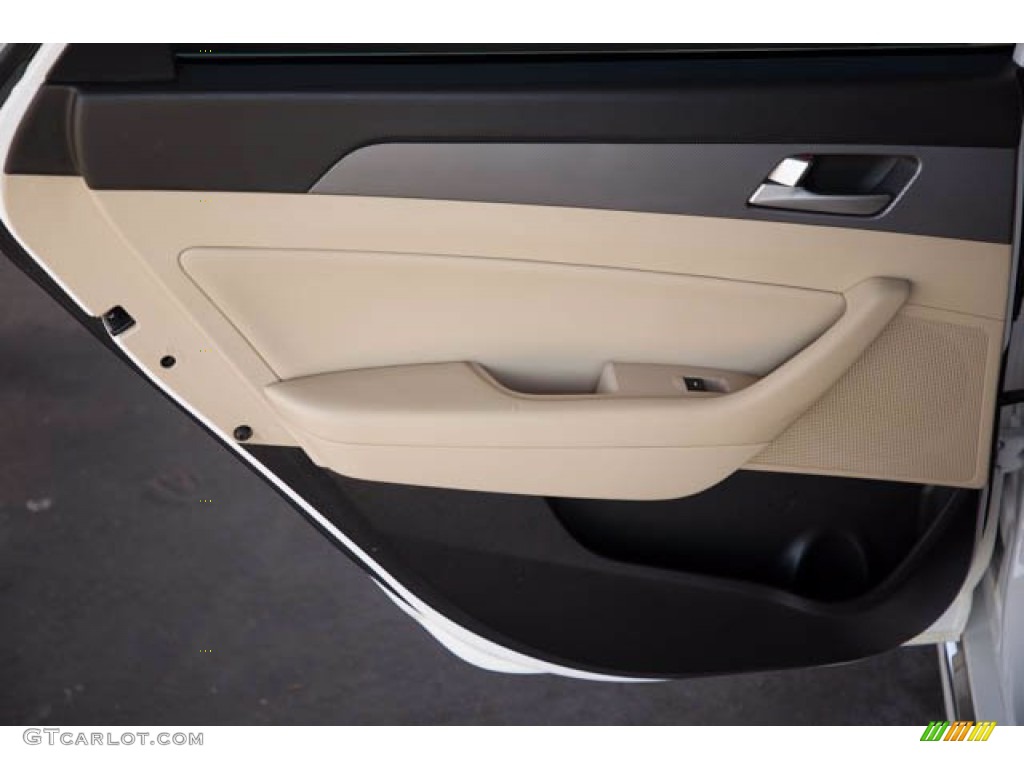 2017 Hyundai Sonata SE Hybrid Beige Door Panel Photo #139566900