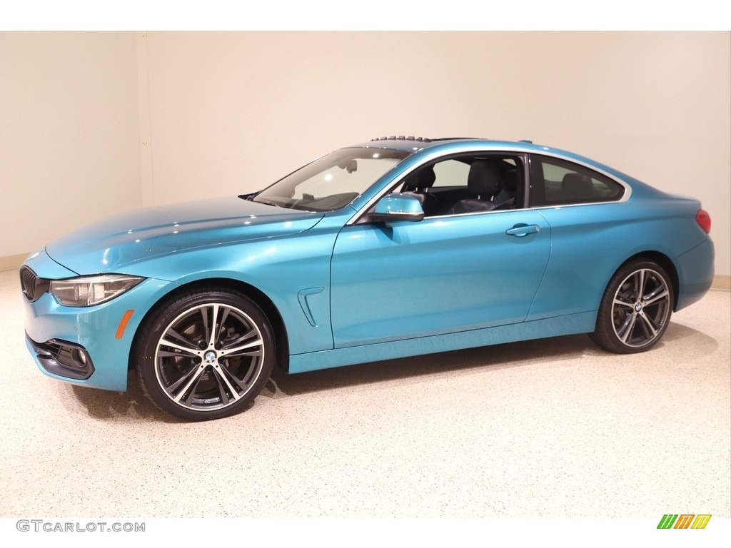 2018 4 Series 430i xDrive Coupe - Snapper Rocks Blue Metallic / Black photo #3