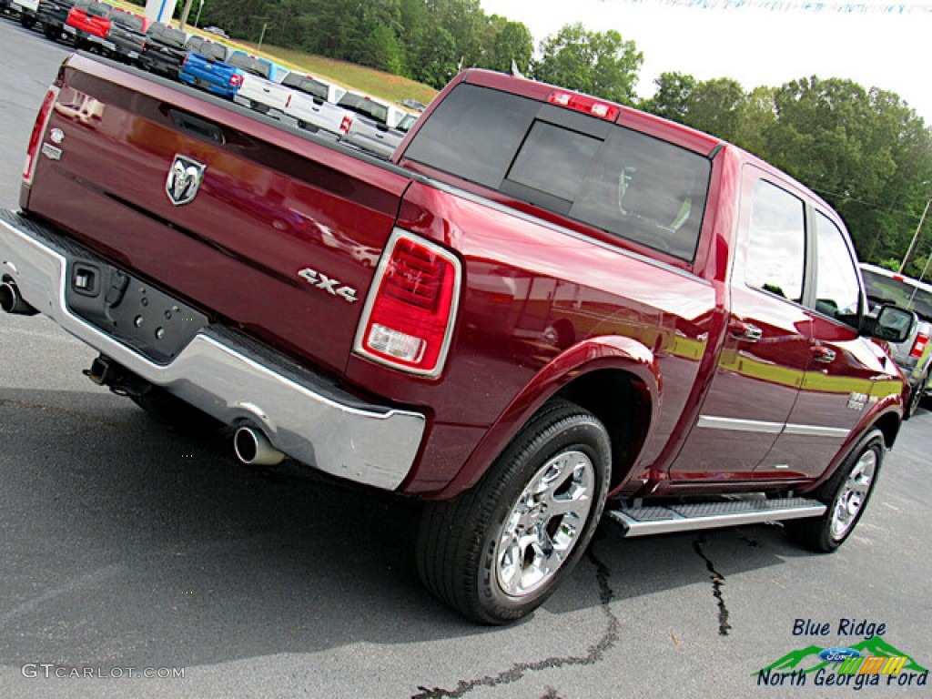 2018 1500 Laramie Crew Cab 4x4 - Delmonico Red Pearl / Canyon Brown/Light Frost Beige photo #29