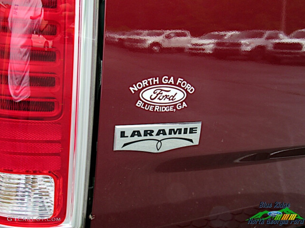 2018 1500 Laramie Crew Cab 4x4 - Delmonico Red Pearl / Canyon Brown/Light Frost Beige photo #31