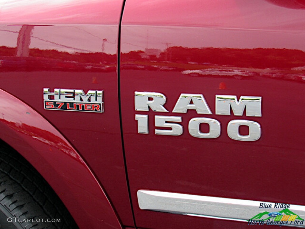 2018 1500 Laramie Crew Cab 4x4 - Delmonico Red Pearl / Canyon Brown/Light Frost Beige photo #32