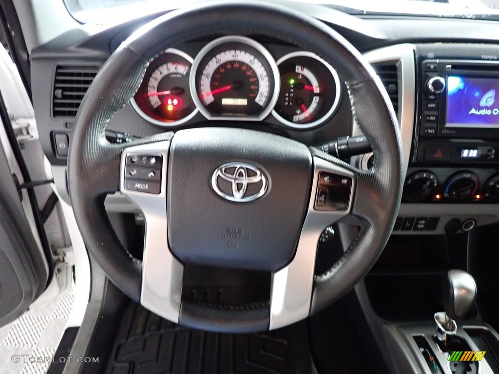2013 Tacoma V6 TRD Double Cab 4x4 - Super White / Graphite photo #27
