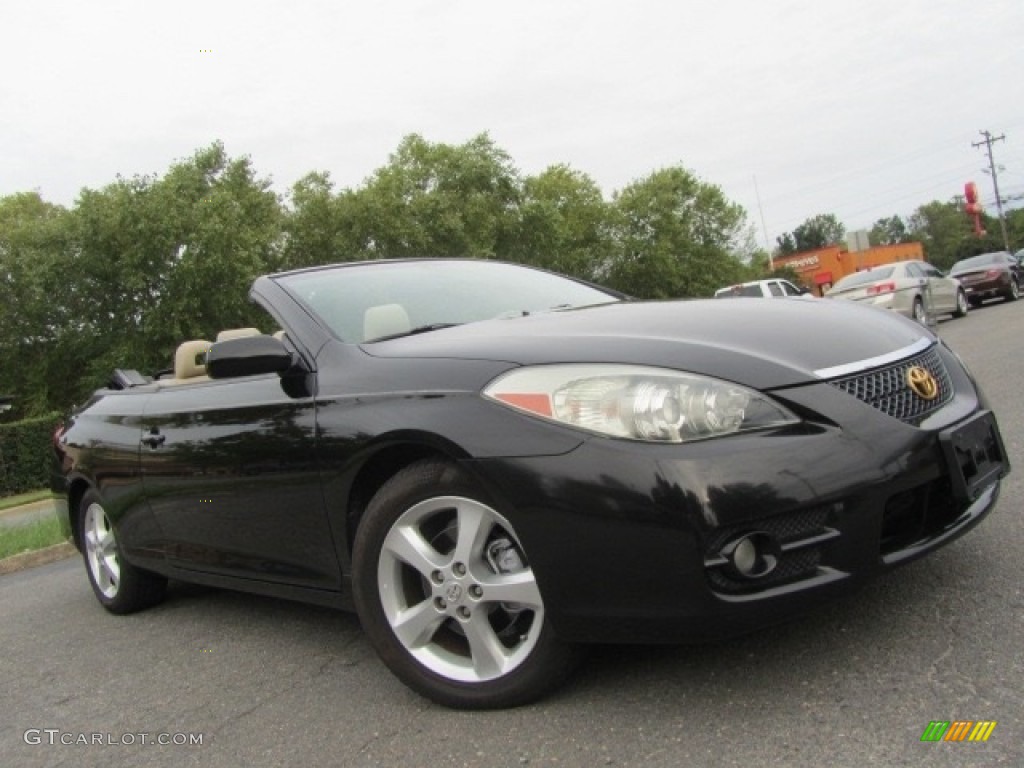 2008 Solara SLE V6 Convertible - Black / Ivory photo #1