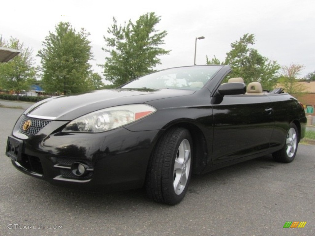 2008 Solara SLE V6 Convertible - Black / Ivory photo #6