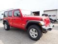 2021 Firecracker Red Jeep Wrangler Unlimited Sport 4x4  photo #3