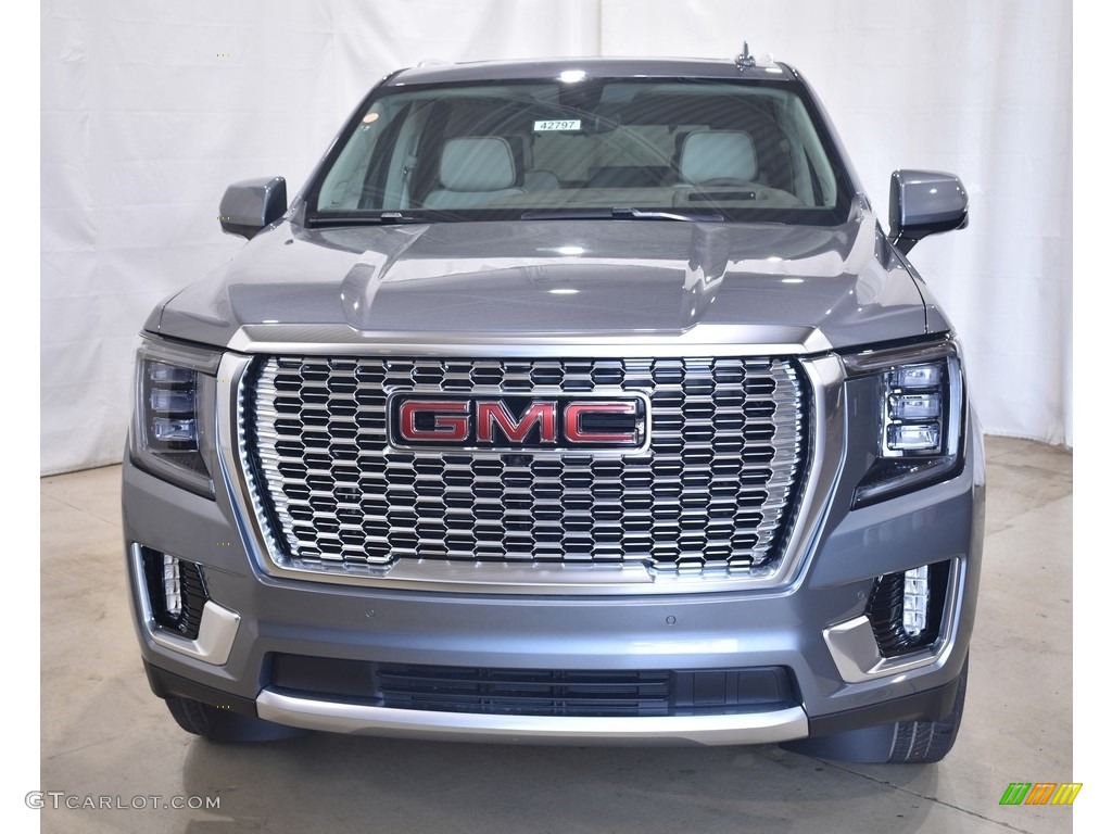 2021 Yukon Denali 4WD - Satin Steel Metallic / Teak/­Light Shale photo #4