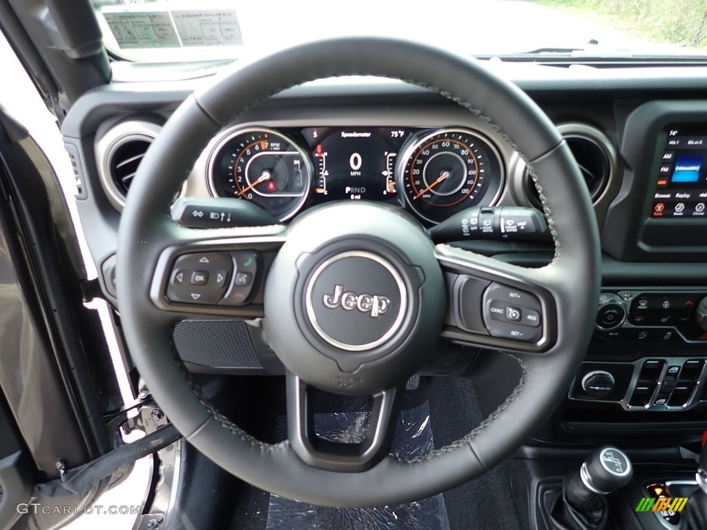 2021 Jeep Wrangler Unlimited Sport 4x4 Black Steering Wheel Photo #139573101