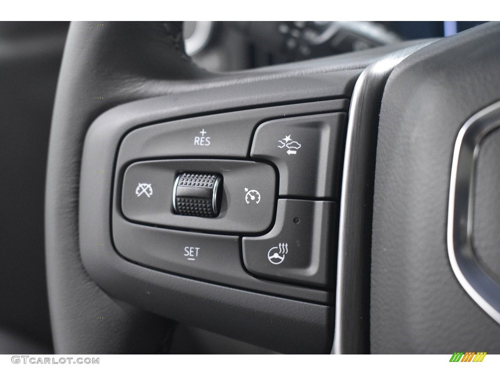 2020 GMC Sierra 1500 Denali Crew Cab 4WD Jet Black Steering Wheel Photo #139573257