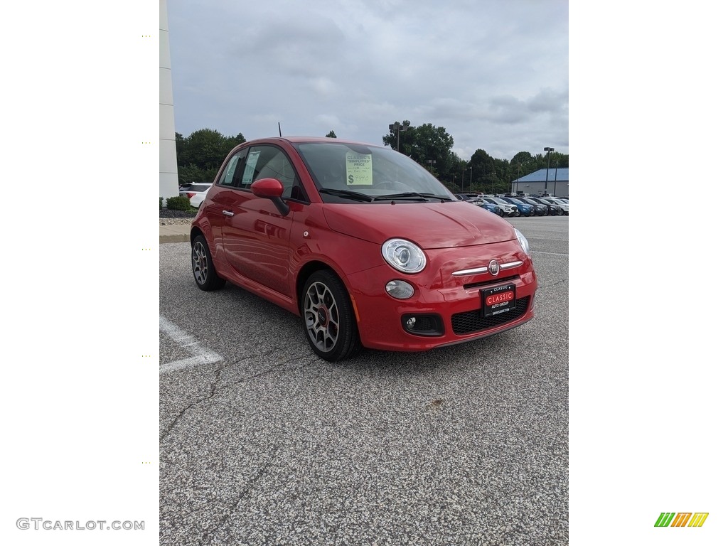 2015 500 Sport - Rosso (Red) / Avorio (Ivory) photo #3
