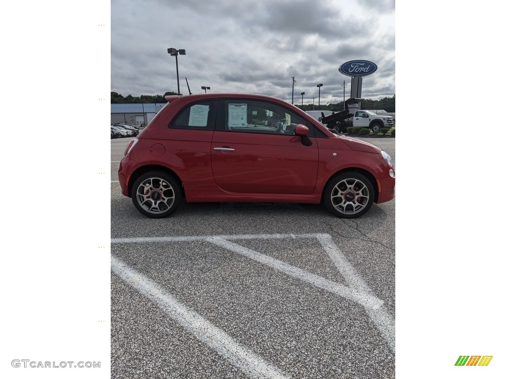 2015 500 Sport - Rosso (Red) / Avorio (Ivory) photo #4