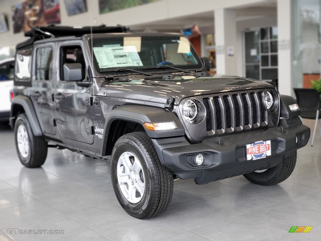 2021 Wrangler Unlimited Sport 4x4 - Granite Crystal Metallic / Black photo #1