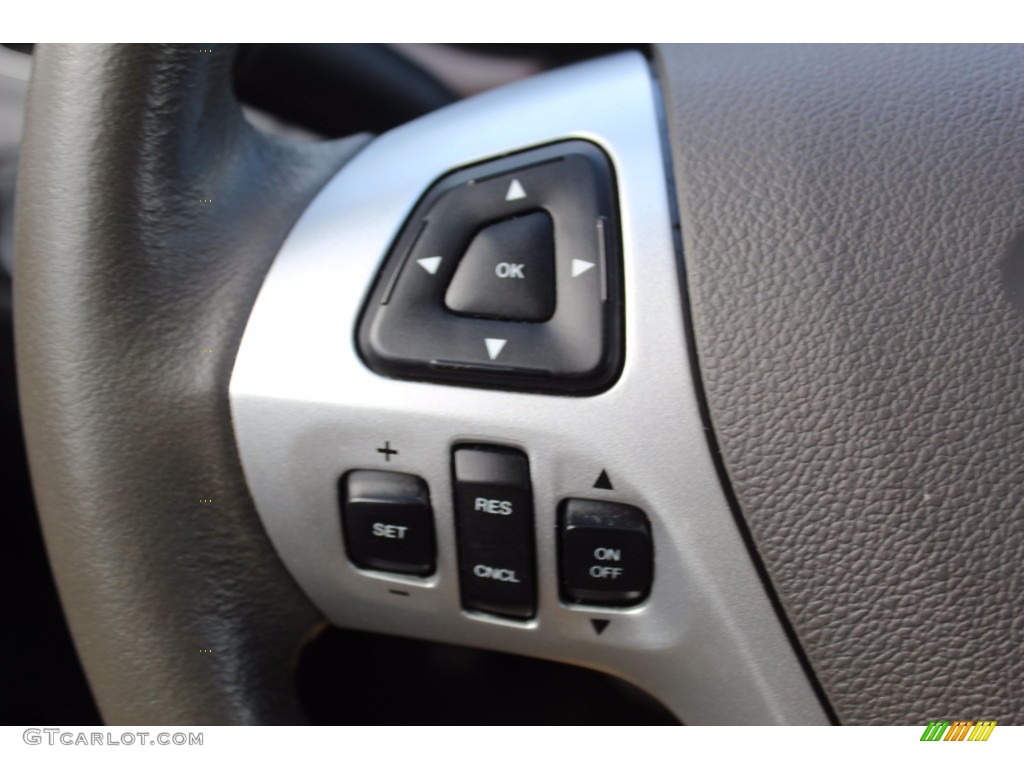 2014 Ford Edge Limited EcoBoost Medium Light Stone Steering Wheel Photo #139575066