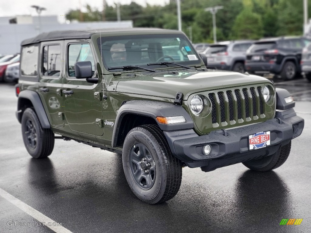 2021 Wrangler Unlimited Sport 4x4 - Sarge Green / Black photo #1