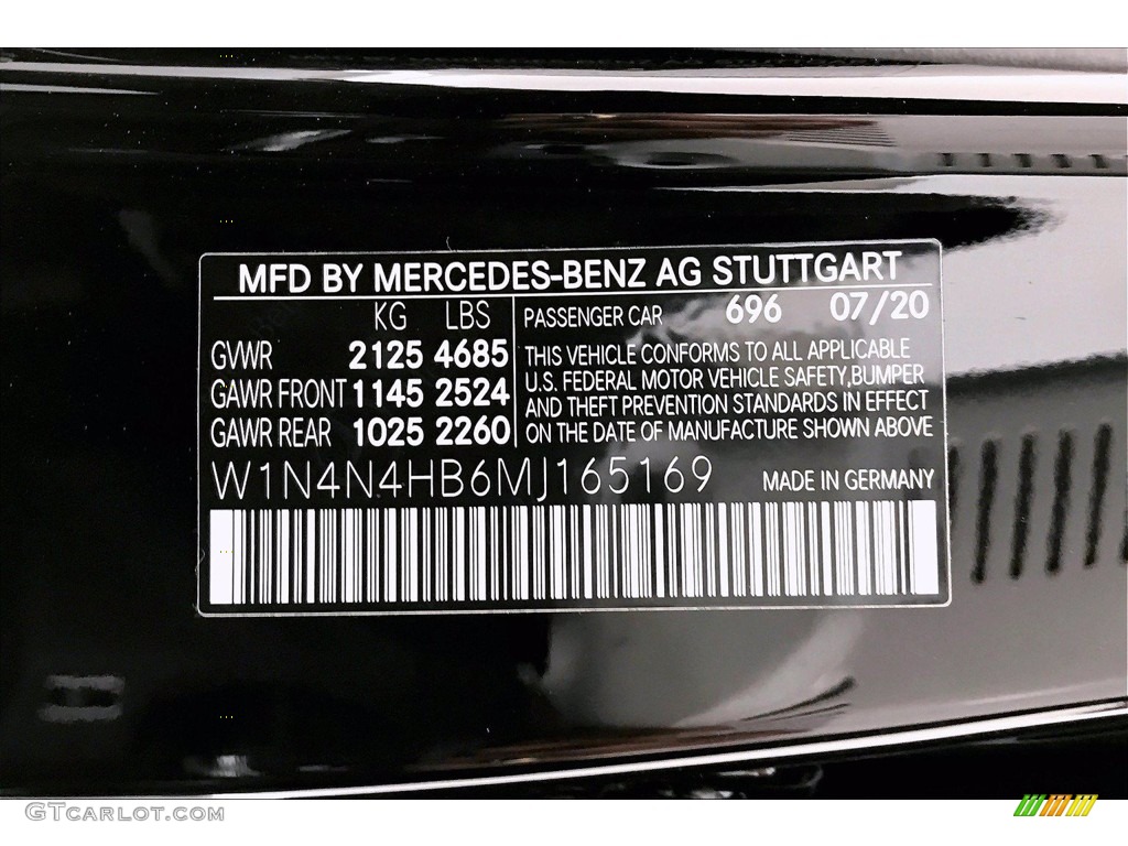 2021 GLA Color Code 696 for Night Black Photo #139575402