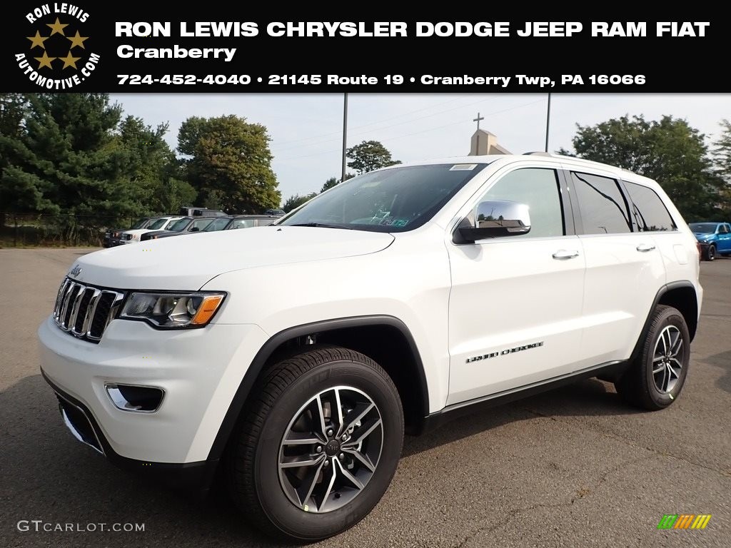 2020 Grand Cherokee Limited 4x4 - Bright White / Light Frost Beige/Black photo #1