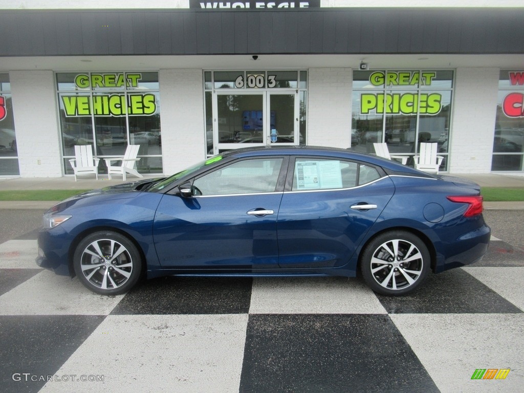 2018 Maxima Platinum - Deep Blue Pearl / Charcoal photo #1