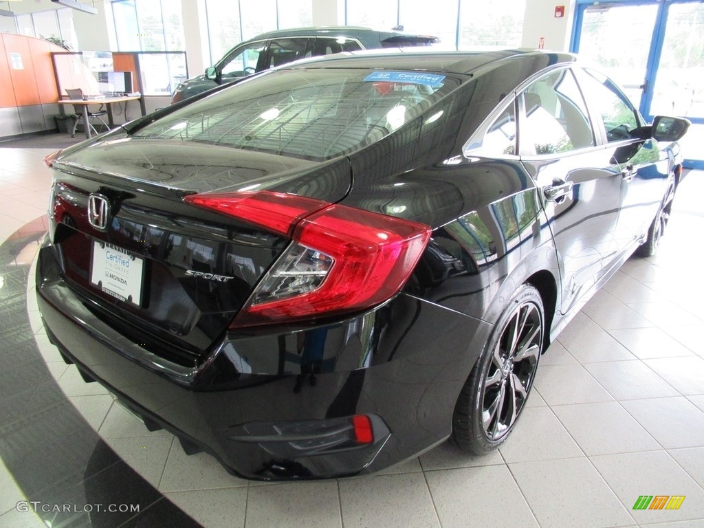 2019 Civic Sport Sedan - Crystal Black Pearl / Black photo #7