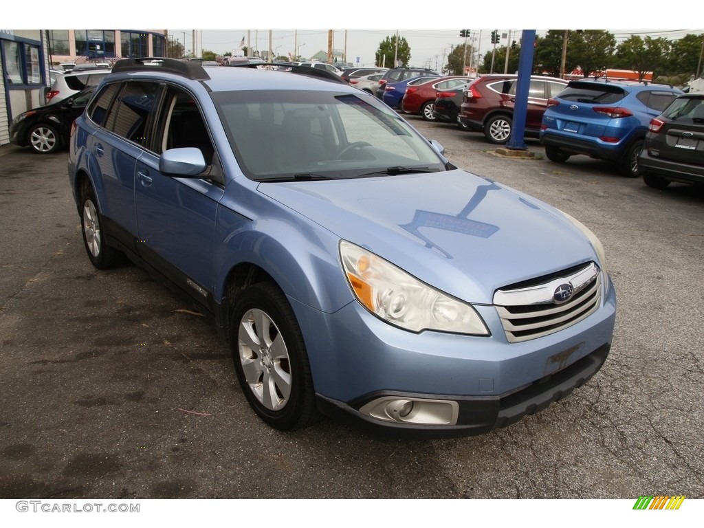 2011 Outback 2.5i Premium Wagon - Sky Blue Metallic / Off Black photo #3