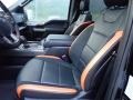 Raptor Black/Orange Accent Front Seat Photo for 2018 Ford F150 #139578861