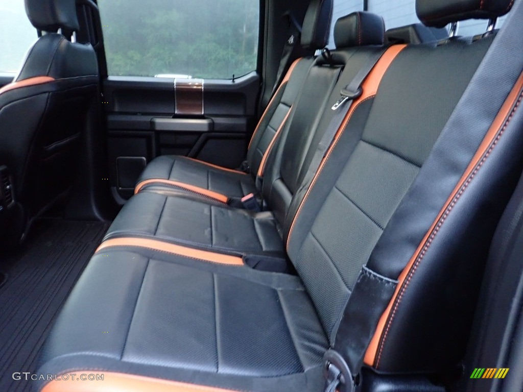 Raptor Black/Orange Accent Interior 2018 Ford F150 SVT Raptor SuperCrew 4x4 Photo #139578888