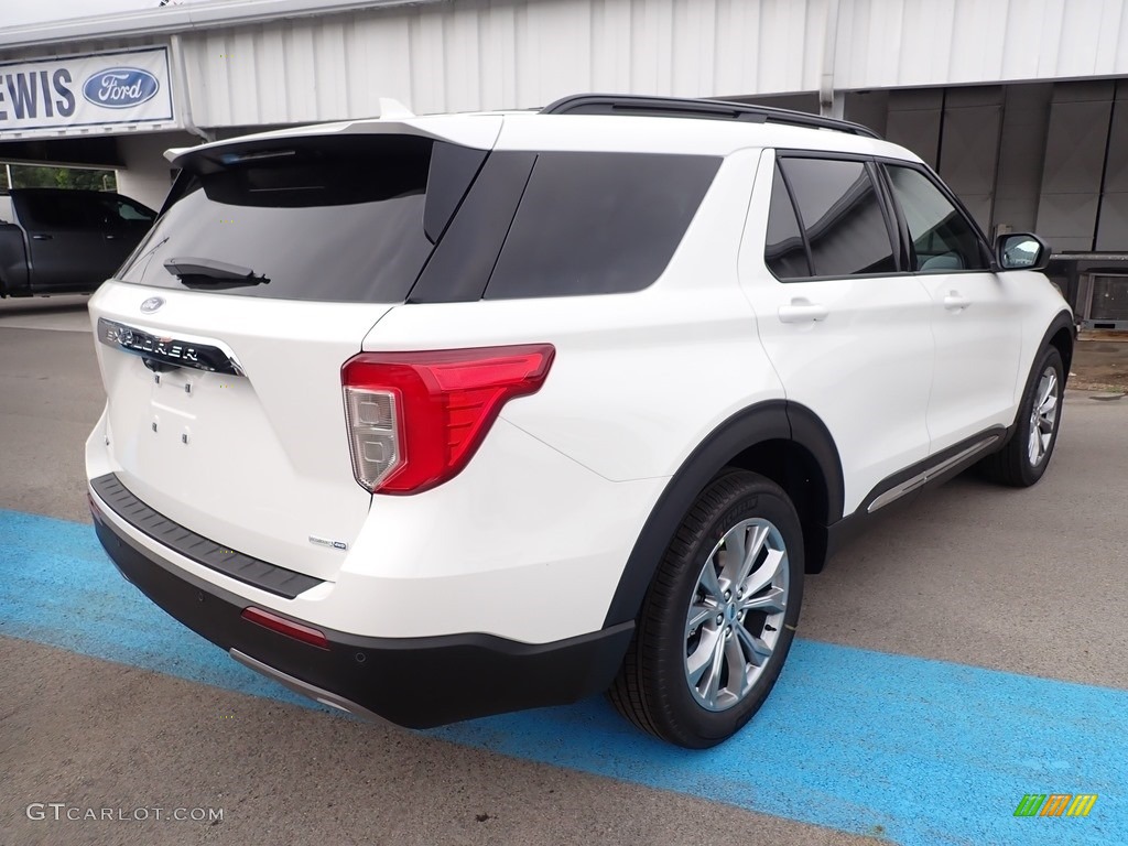 2020 Explorer XLT 4WD - Star White Metallic Tri-Coat / Ebony photo #2
