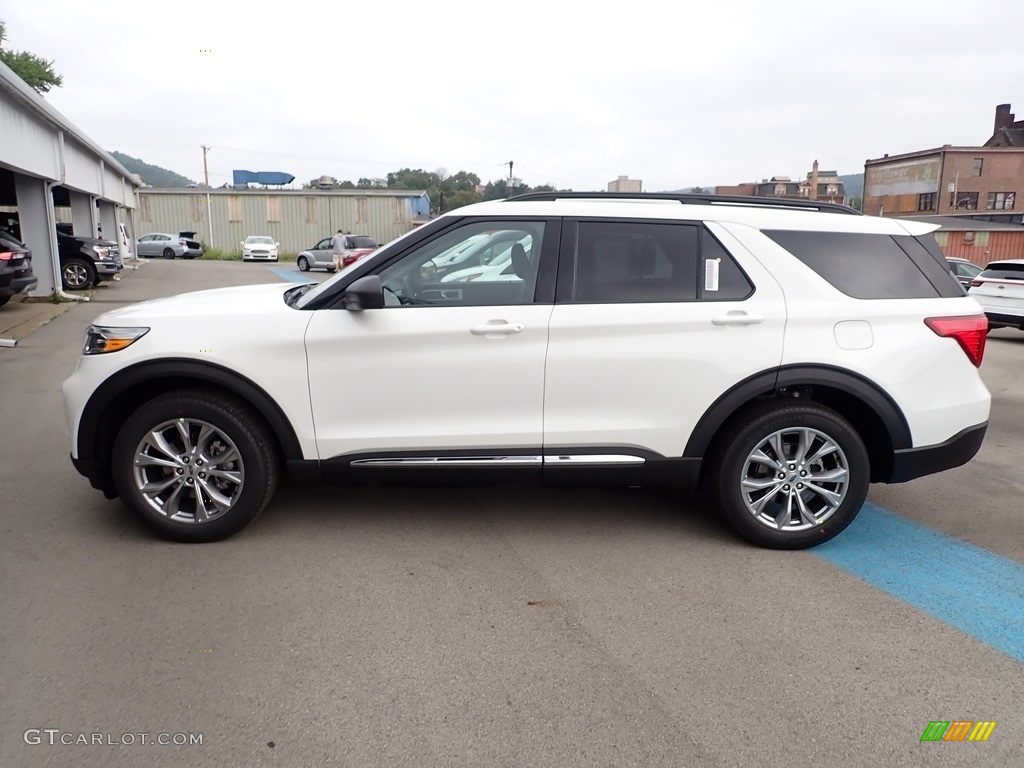 2020 Explorer XLT 4WD - Star White Metallic Tri-Coat / Ebony photo #6