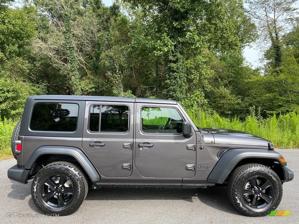 Granite Crystal Metallic 2021 Jeep Wrangler Unlimited Sport 4x4 Exterior Photo #139580568