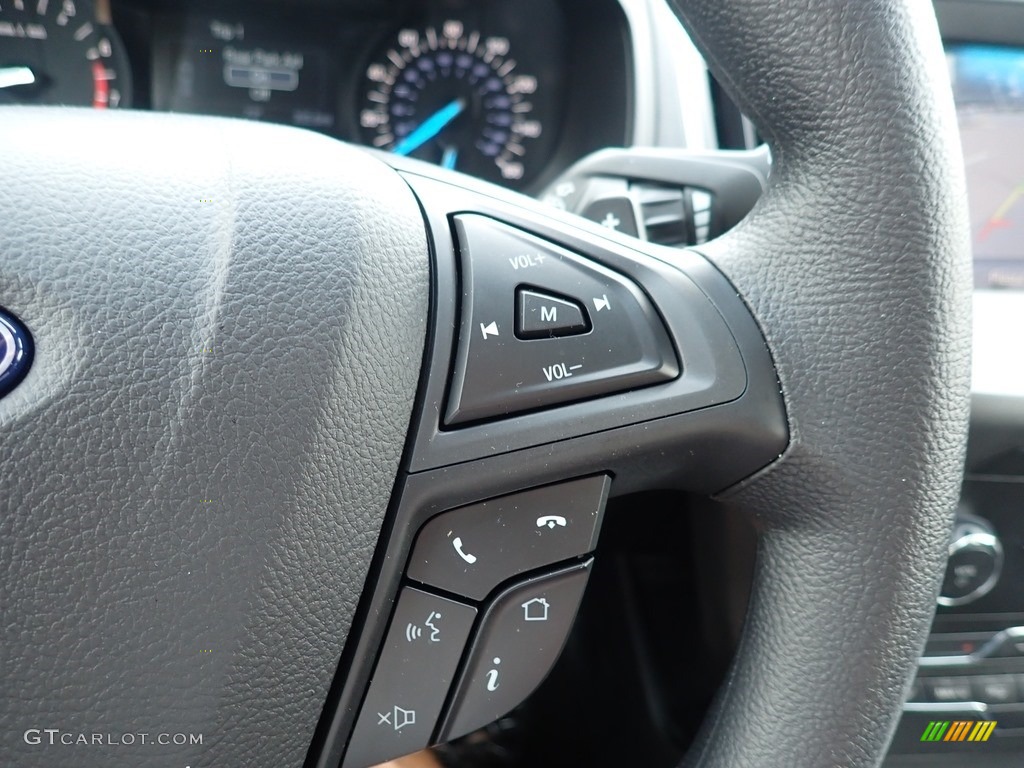 2020 Ford Edge SE AWD Ebony Steering Wheel Photo #139580844