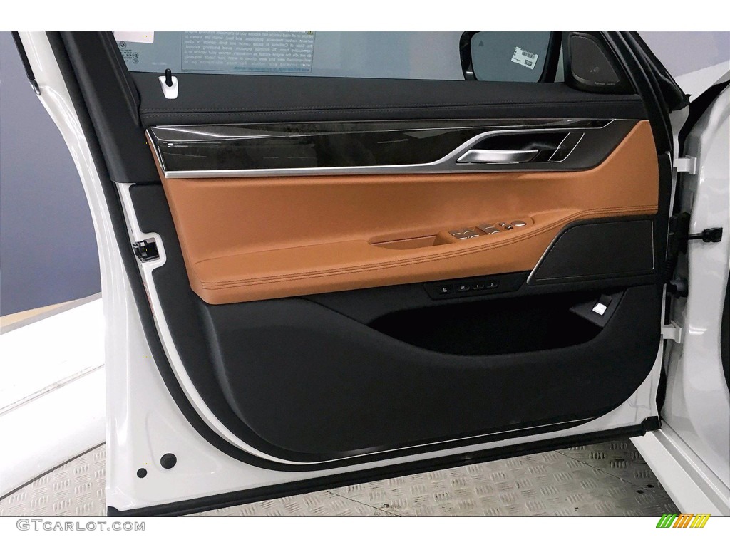 2021 BMW 7 Series 740i Sedan Cognac Door Panel Photo #139581477