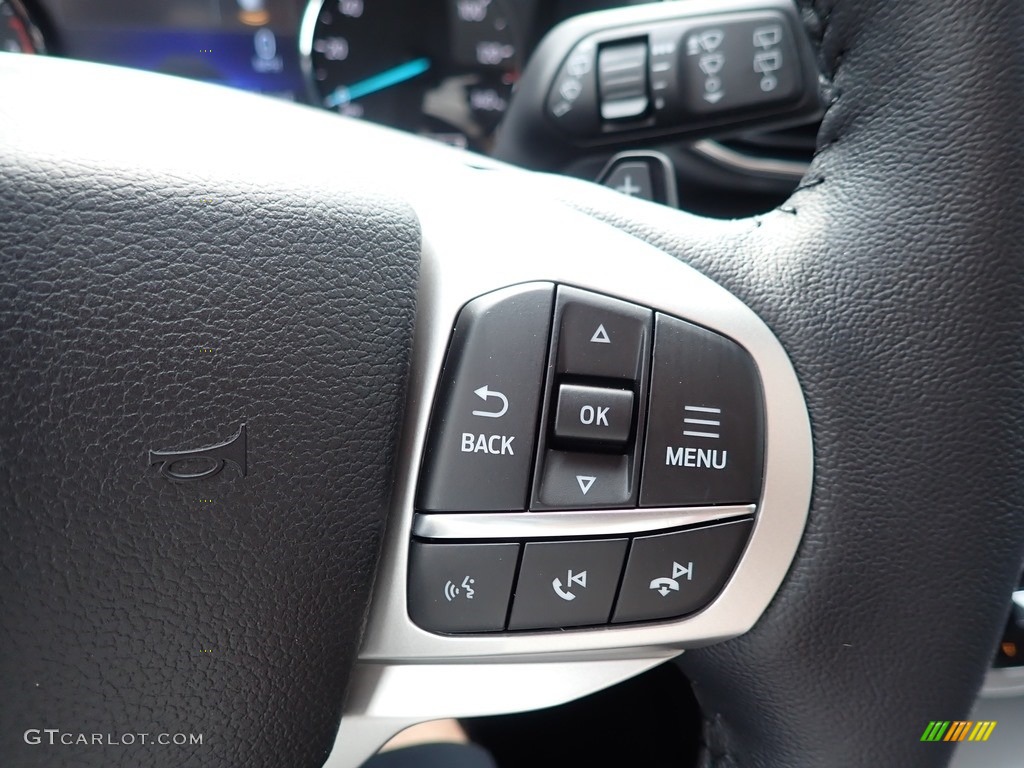 2020 Ford Explorer XLT 4WD Ebony Steering Wheel Photo #139581796