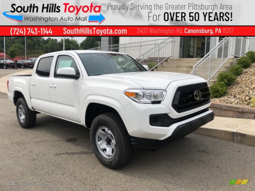 2020 Tacoma SR5 Double Cab 4x4 - Super White / Cement photo #1