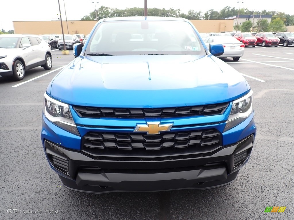 2021 Colorado WT Extended Cab 4x4 - Bright Blue Metallic / Jet Black/­Dark Ash photo #3