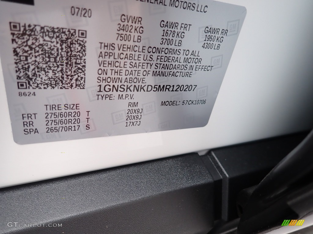 2021 Tahoe LT 4WD - Summit White / Jet Black photo #16