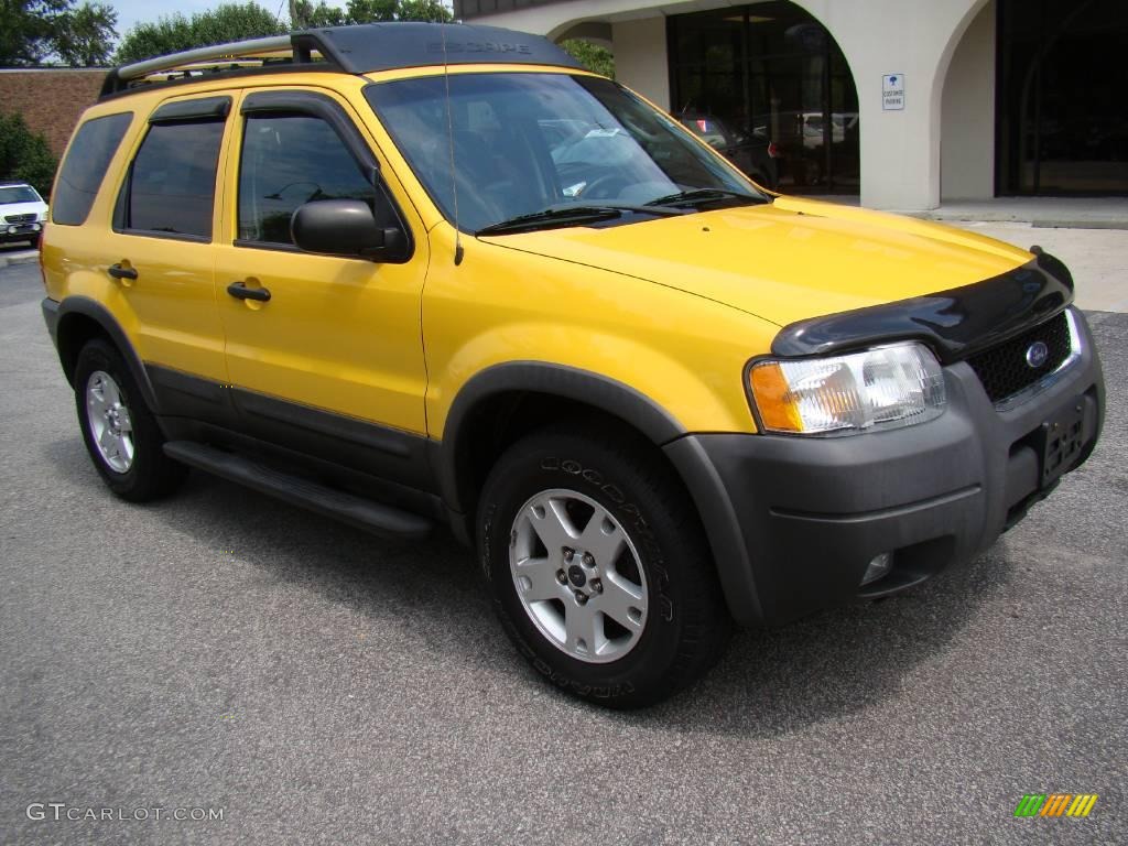 2003 Escape XLT V6 4WD - Chrome Yellow Metallic / Ebony Black photo #2